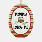 Schöne Owl Mami Lieben Keramik Ornament (Vorne)