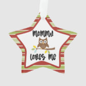 Schöne Owl Mami Lieben Ornament (Rückseite)