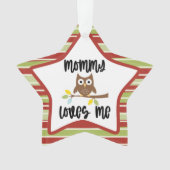 Schöne Owl Mami Lieben Ornament (Vorderseite)