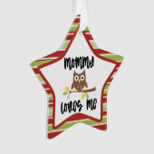 Schöne Owl Mami Lieben Ornament (Vorderseite)
