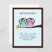 Schöne Owls-Ankündigungen Ankündigungspostkarte (Vorne/Hinten)