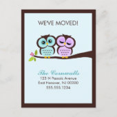 Schöne Owls-Ankündigungen Ankündigungspostkarte (Vorderseite)