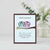 Schöne Owls-Ankündigungen Ankündigungspostkarte (Stehend Vorderseite)