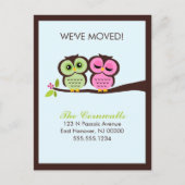 Schöne Owls-Ankündigungen Ankündigungspostkarte (Vorderseite)