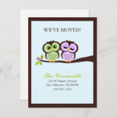 Schöne Owls-Ankündigungen Ankündigungspostkarte (Vorne/Hinten)