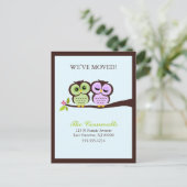 Schöne Owls-Ankündigungen Ankündigungspostkarte (Stehend Vorderseite)