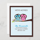 Schöne Owls-Ankündigungen Ankündigungspostkarte (Vorne/Hinten)