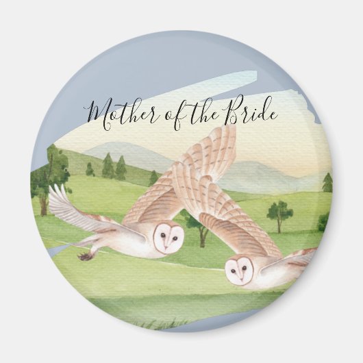 Schöne OWLS-Hochzeit Magnet (Vorne)