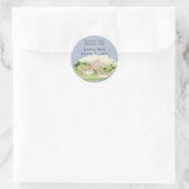 Schöne OWLS-Hochzeit Runder Aufkleber (Tasche)