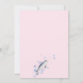 Schöne Ozean Narwhal Muscheln Bläschen Baby Dusche Einladung (Rückseite)