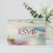 Schöne Ozean-UAWG RSVP Karte (Stehend Vorderseite)