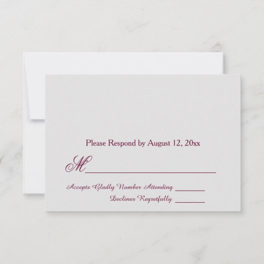 Schöne Ozean-UAWG RSVP Karte (Rückseite)