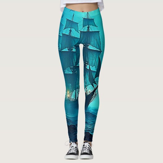 Schöne Ozeanreisen Leggings (Vorderseite)