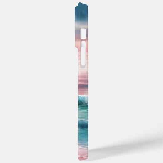 Schöne Ozeanszene in Rosa und Blau Case-Mate iPhone Hülle (Rückseite / Links)