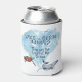 Schöne Ozeantiere Beschreibung können kühlen Dosenkühler (Kanne Vorderseite)