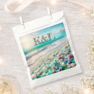 Schöne Ozeanwellen und Meerglas Personalisiert Geschenktütchen