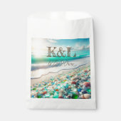 Schöne Ozeanwellen und Meerglas Personalisiert Geschenktütchen (Vorderseite)