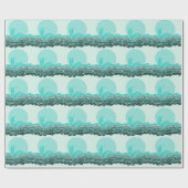 Schöne Ozeanwellen und Sonnenuntergang Geschenkpapier (Flach)