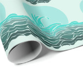 Schöne Ozeanwellen und Sonnenuntergang Geschenkpapier (Rolleneckpunkt)