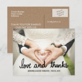 Schöne Paare Foto Hochzeit Liebe und danke Postkarte (Vorne/Hinten)