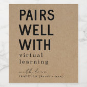 Schöne Paare mit Virtual Learning Weinlabel Weinetikett (Einzelnes Label)