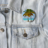 Schöne Palmen an einem tropischen Strand Button (Beispiel)
