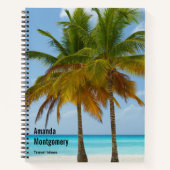 Schöne Palmen an einem tropischen Strand Notizblock (Vorderseite)