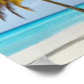 Schöne Palmen an einem tropischen Strand Poster (Ecke)