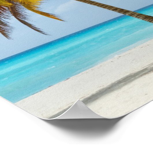Schöne Palmen an einem tropischen Strand Poster (Ecke)