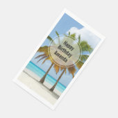 Schöne Palmen an einem tropischen Strand Serviette (Ecke)