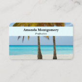 Schöne Palmen an einem tropischen Strand Visitenkarte (Vorderseite)