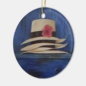 Schöne Panama-Hut-Wandbehangverzierung Keramikornament (Links)