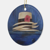 Schöne Panama-Hut-Wandbehangverzierung Keramikornament (Links)