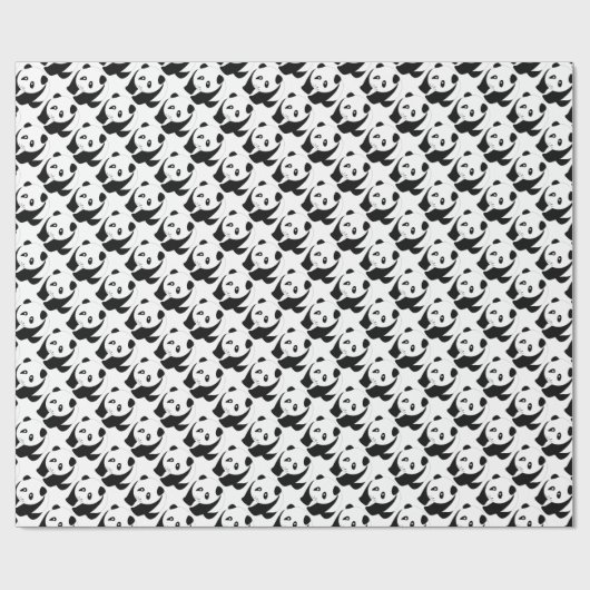 Schöne Panda Geschenkpapier (Flach)