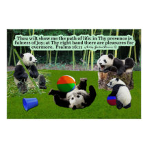 Schöne Panda-Schrift Psalmen 16:11: Glossy