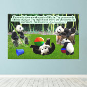 Schöne Panda-Schrift: Psalmen 16:11 Leinwanddruck (Insitu (Holzboden))