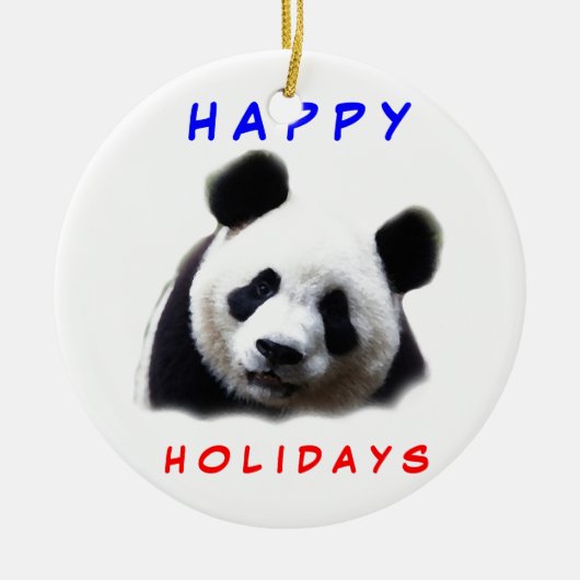 Schöne Panda Weihnachtsbaum Ornament (Vorne)