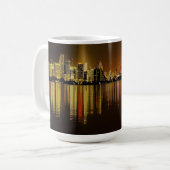 Schöne Panorama Miami Skyline Kaffeetasse (Vorderseite Links)