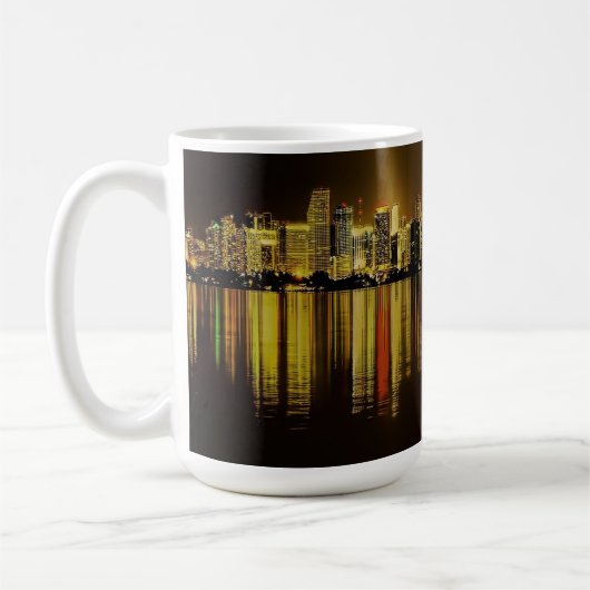 Schöne Panorama Miami Skyline Kaffeetasse (Links)