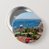 Schöne Panorama von Istanbul Reise Button (Vorne & Hinten)