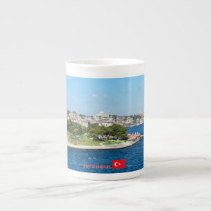 Schöne Panorama von Istanbul Reise Porzellantasse