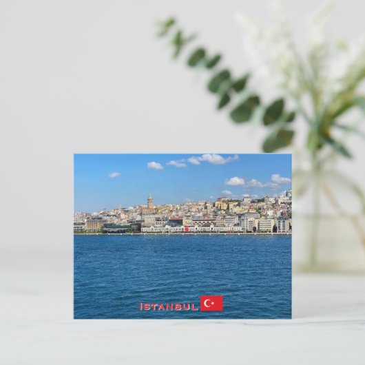 Schöne Panorama von Istanbul Reise Postkarte (Stehend Vorderseite)
