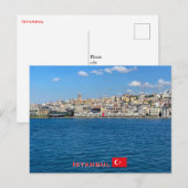 Schöne Panorama von Istanbul Reise Postkarte (Vorne/Hinten)