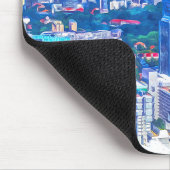 Schöne Panoramasicht auf Singapur Asien Mousepad (Ecke)