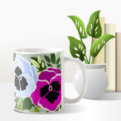Schöne Pansy Blume Kaffeetasse