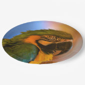 Schöne Papagepapierplatte Pappteller (Schrägansicht)