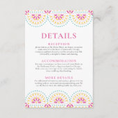 Schöne Papel Picado - Einzelheiten zur Hochzeit Begleitkarte (Vorderseite)