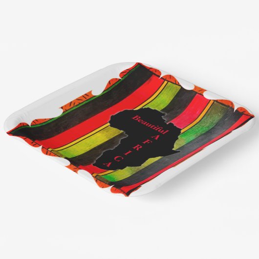 Schöne Paper-Teller auf dem Afrikanischen Platz Pappteller (Gewinkelt)