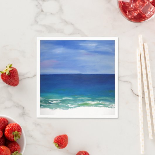 Schöne Papierservietten an der Küste (Beispiel)