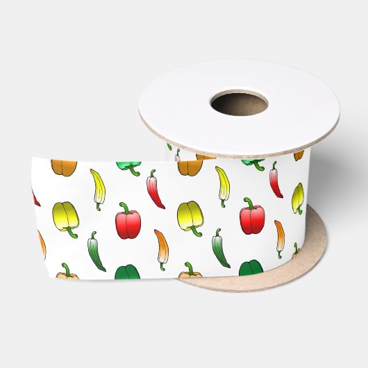Schöne Paprika-Muster Satinband (Spule)